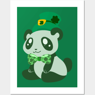 St. Patrick's Day Panda Posters and Art